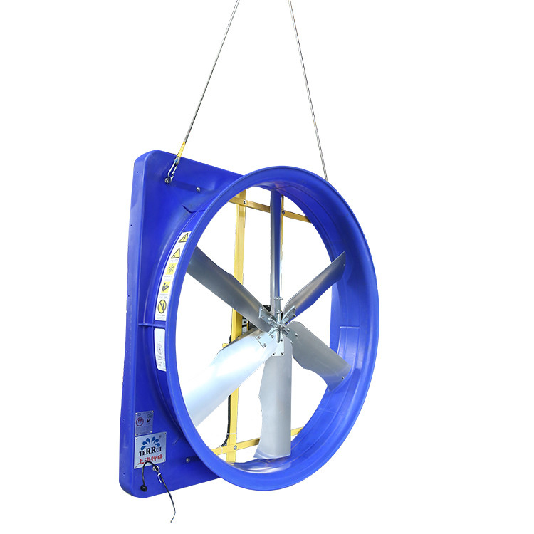 Kekuatan Lantai ganda PE Peternakan Circulation Fan 1830mm Blade Diameter 6.2m/s Kecepatan angin