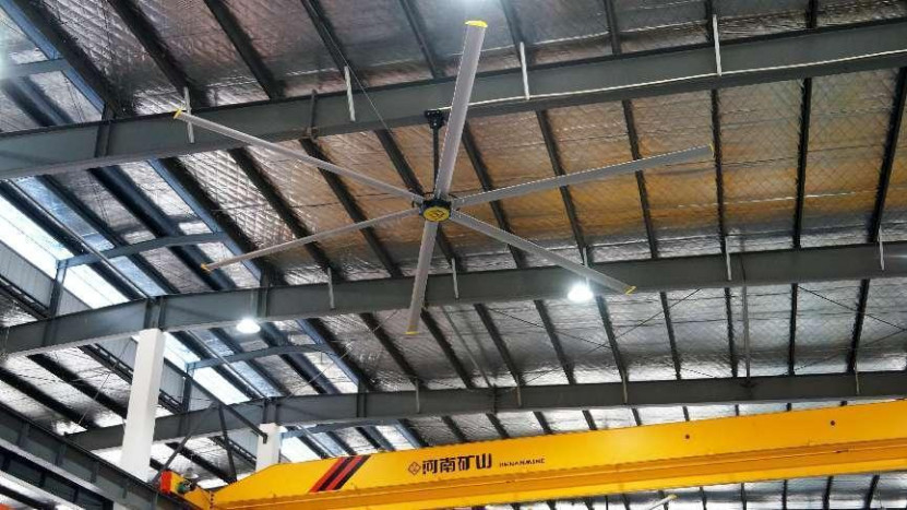 Penggemar langit-langit industri hemat energi dengan motor rotor eksternal perlindungan IP55 dan volume udara 9,53m3/min