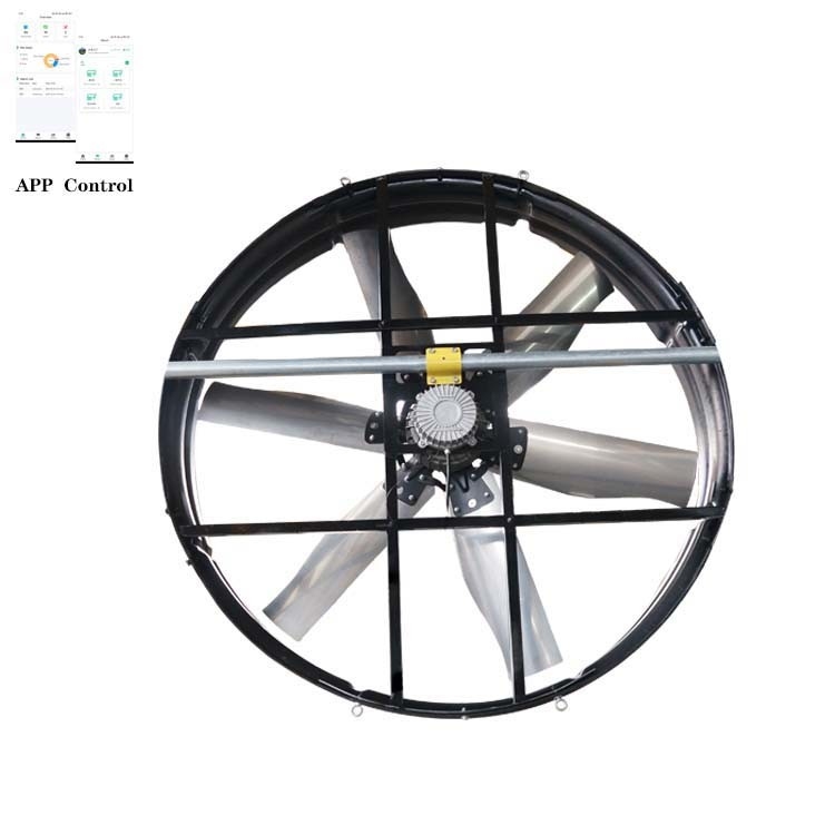 Aliran udara 72 Inch Industrial Exhaust Fan IP55 Perlindungan Kelas Untuk Ventilasi Tempat Kerja yang Aman