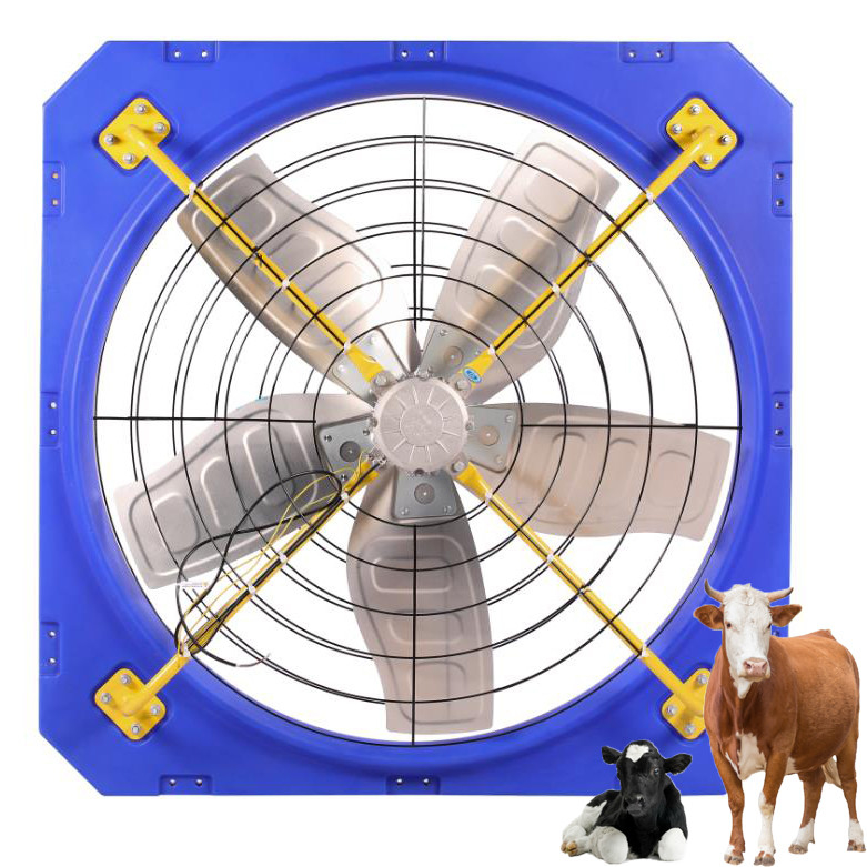 Kekuatan Peternakan Circulation Fan 28273m3/h Max Airflow 38 Blade Diameter Double Layer PE Frame