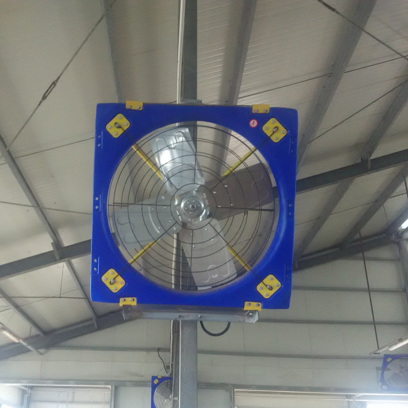 Kekuatan Lembar ganda PE Peternakan Circulation Fan dengan 410w Input Power dan 38 Blade Diameter
