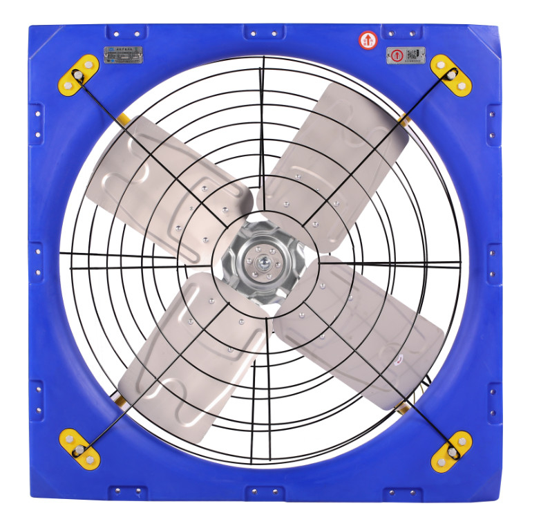 Kekuatan Lembar ganda PE Peternakan Circulation Fan dengan 410w Input Power dan 38 Blade Diameter