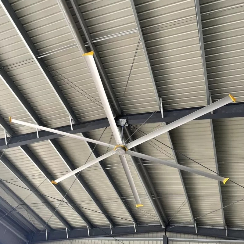 IP55 Outer Rotor Permanent Magnet Industrial Ceiling Fan dengan Max Airflow 14300m3/min