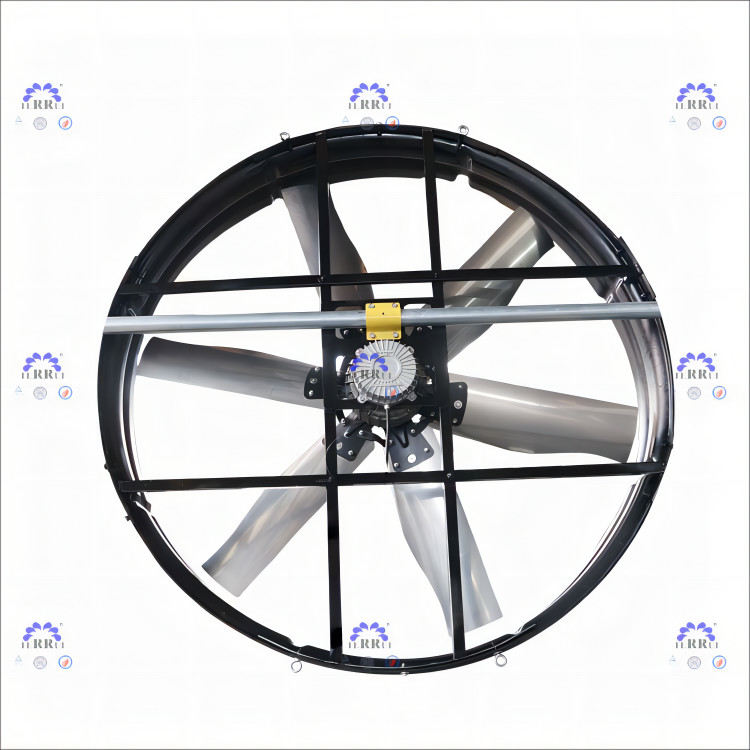 Kekuatan 2000W Kipas knalpot industri IP55 Tingkat perlindungan 60mm Instalasi pipa 345r/min Kecepatan rotasi