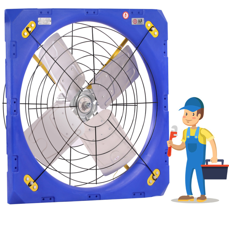Peternakan Ventilasi Circulation Fan Lantai ganda PE Frame 28273m3/h Aliran udara 1.1A arus