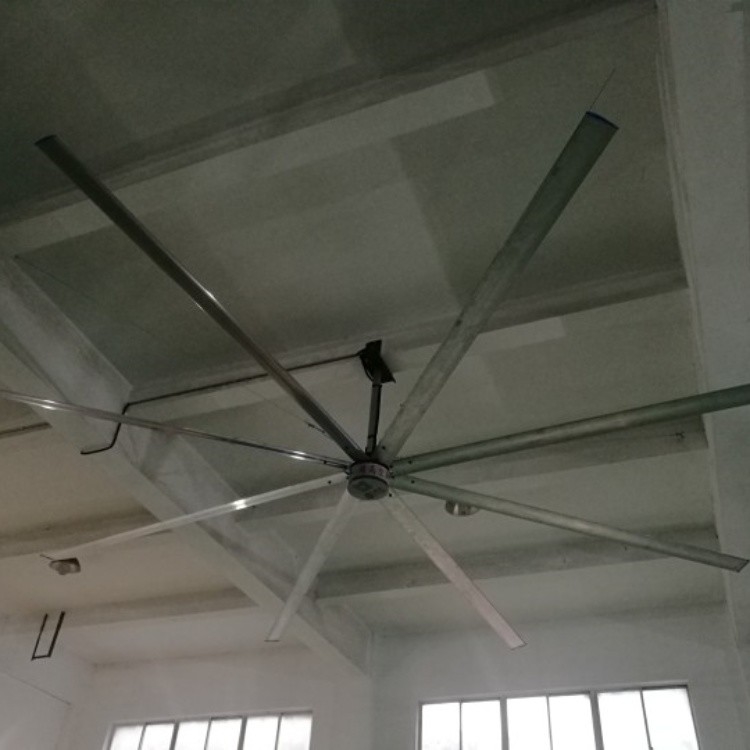 Penggemar langit-langit industri dengan bahan pisau paduan 6 pcs untuk area cakupan 1400m2 dan kebisingan rendah