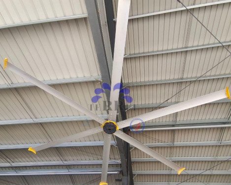 Kipas langit-langit industri yang kuat dengan motor EC tanpa sikat canggih dan diameter 7300mm yang mengesankan
