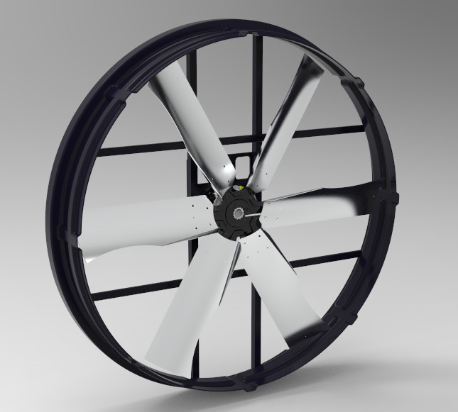 Kipas panel industri dengan aliran udara maksimum 120193 m3/h dan kapasitas 60 m3/h Vortex Inline