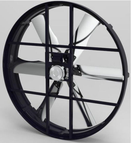 Kipas panel 55'' dengan fitur pembuangan industri, aliran udara 66000m³/jam, daya 1200W, tingkat kebisingan rendah, dan aplikasi luas