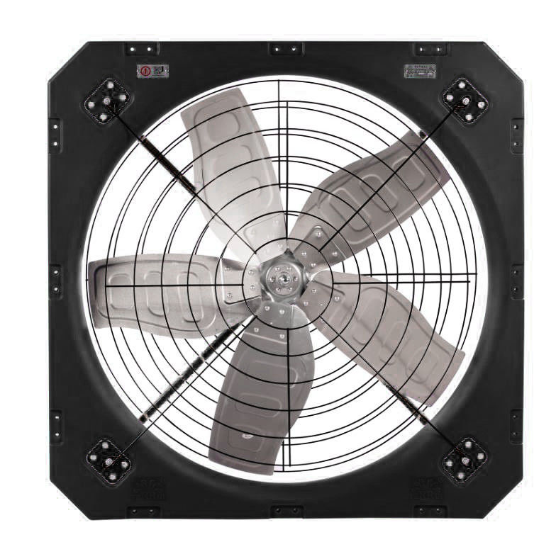 610RPM Kecepatan Rotasi Penggemar Ventilasi Ternak dengan Mode Drive Langsung dan Frekuensi 50-60HZ
