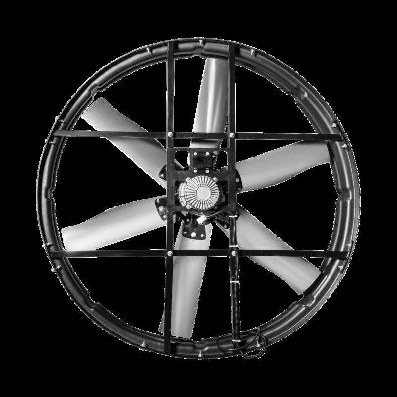 Kekuatan kipas knalpot industri dengan 2000W Input 345r/min Kecepatan rotasi 20%-100% Kontrol kecepatan