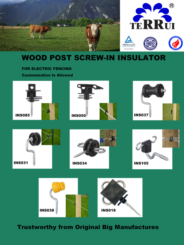 4mm Paku Pada Insulator 70mm Panjang Hitam PP Insulator Pagar Listrik Paku Kecil