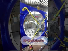 Efisiensi Peternakan Ventilasi Fan DC Motor Operasi tenang Shell baja galvanis