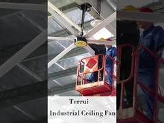 14300m3/min IP55 Outer Rotor Industrial Ceiling Fan dengan Diameter Fan Blade 7300mm